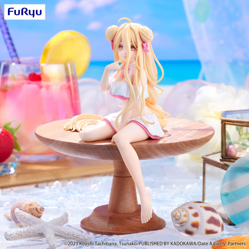 Datum een ​​live V noedelstopper PVC -standbeeld Mukuro Hoshimiya Swimsuit ver. 13 cm