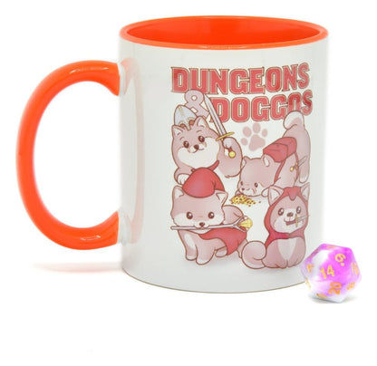 Glassstaff cadeauset mok en dobbelstenen D20 Dungeons and Doggos
