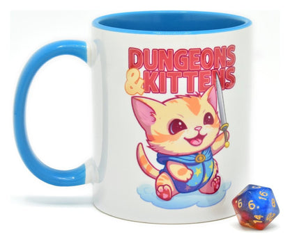 Glassstaff Cadeauset Mok & Dobbelstenen D20 Dungeons & Kittens
