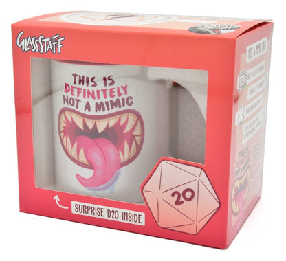 Glassstaff Cadeauset Mok & Dobbelstenen D20 Geen mimic