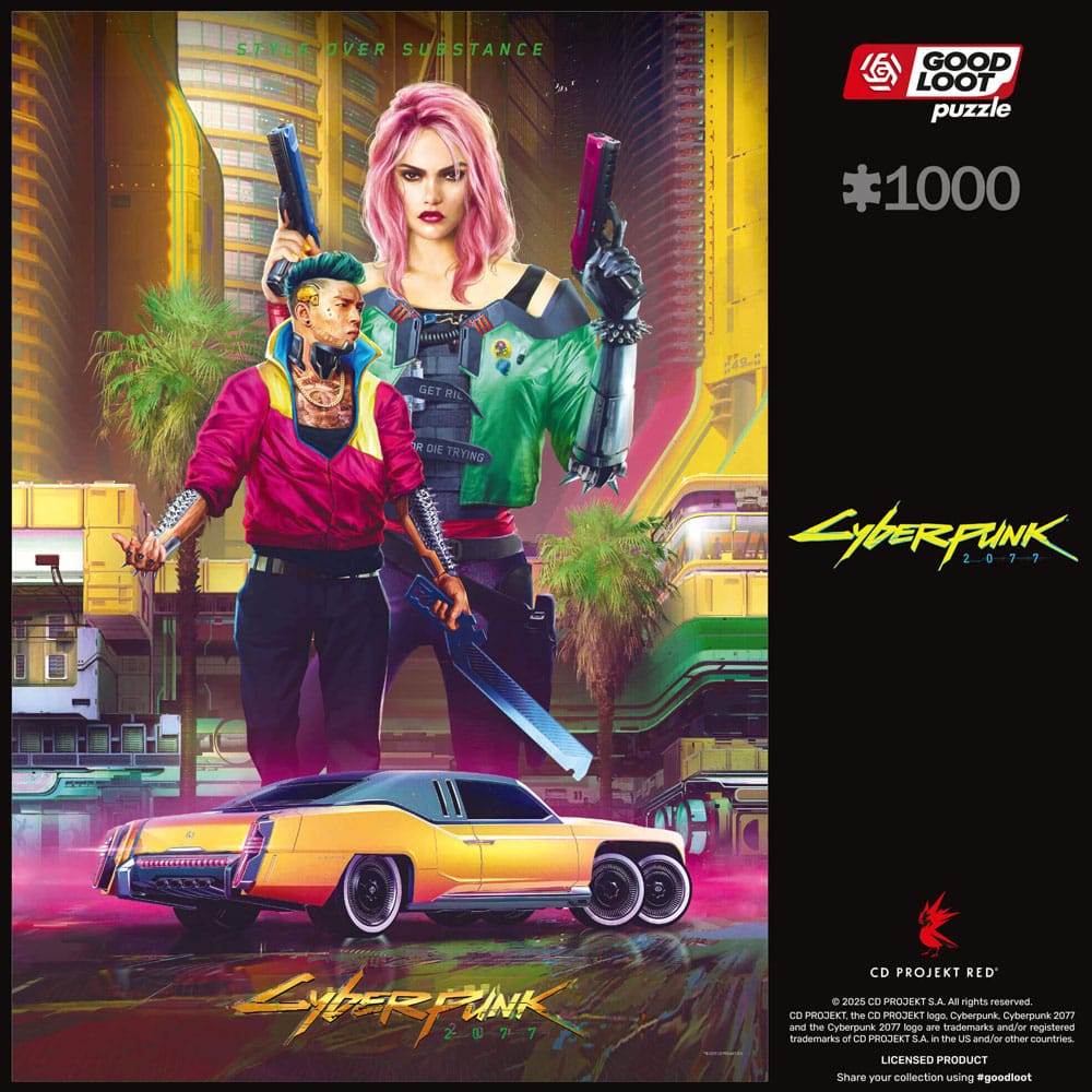 Cyberpunk 2077 Puzzle Kitsch Stijl (1000 stuks)