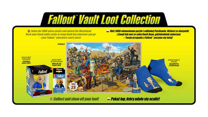 Fallout cadeauset Fallout Vault Loot Collection (puzzel, sokken, beeldje en sleutelhanger)