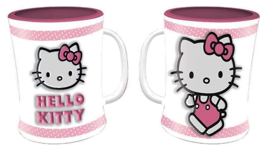 Hello Kitty mok roze reliëf