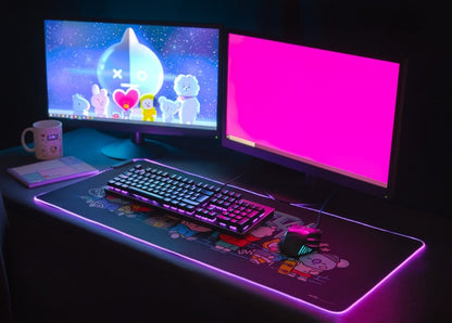 BT21 LED XXL Muismat 90 x 40 cm