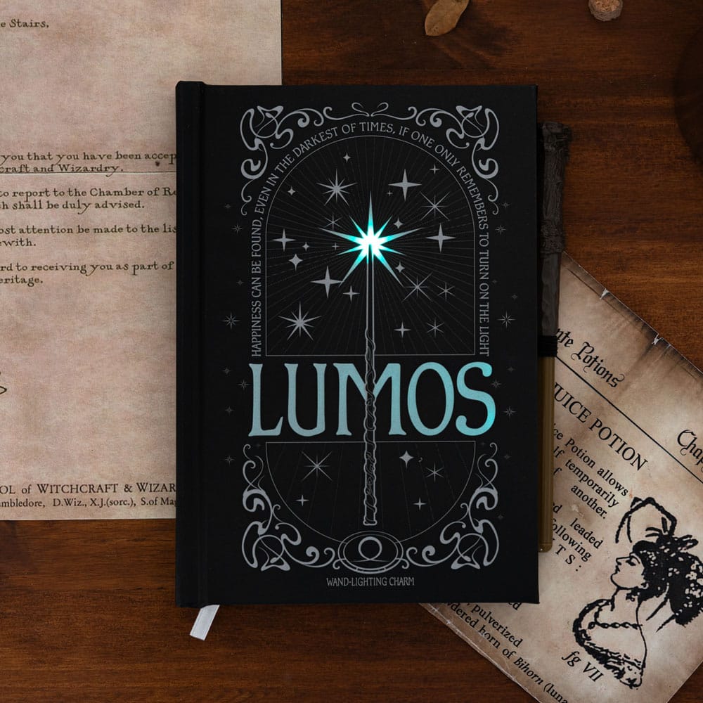Harry Potter Premium Notitieboek A5 met Licht Lumos Maxima