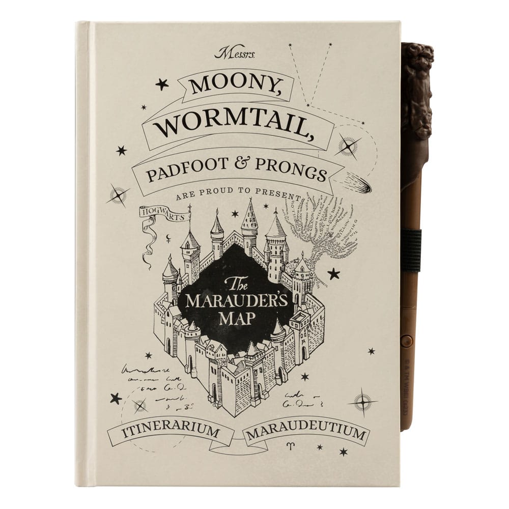 Harry Potter Premium Notitieboek A5 met Light Marauder's Map