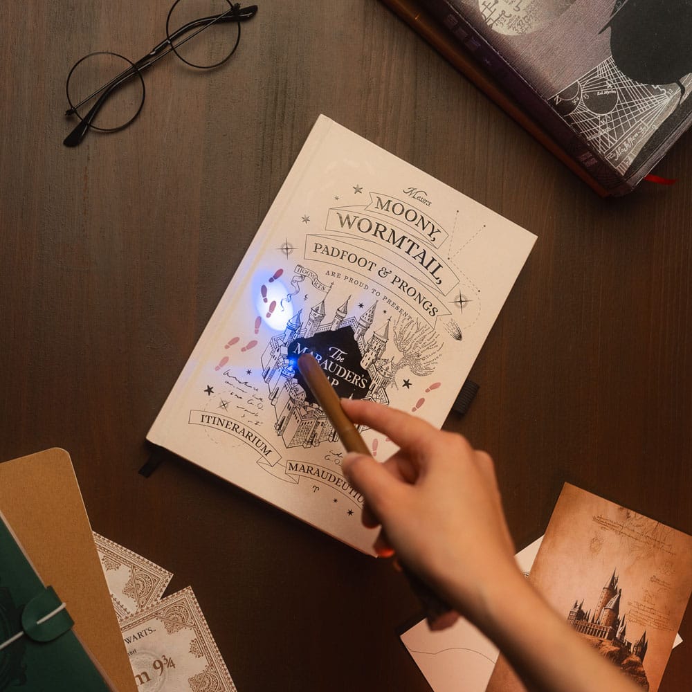 Harry Potter Premium Notitieboek A5 met Light Marauder's Map