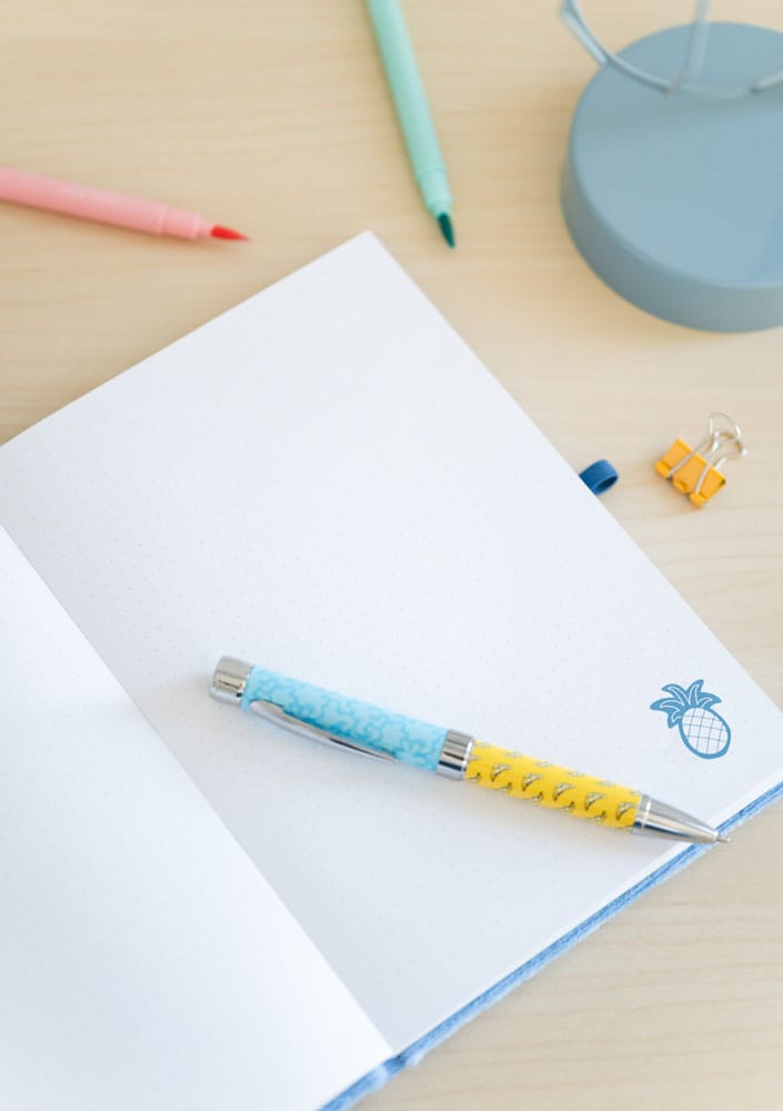 Stitch Premium Pluche Notitieboekje A5 met pen Tropical