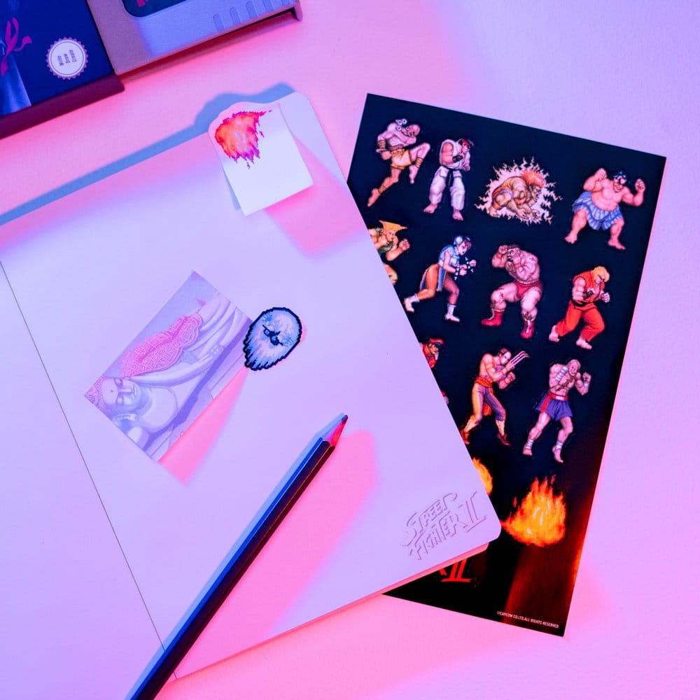 Street Fighter Premium notitieboek met sticky notes en omslag A5