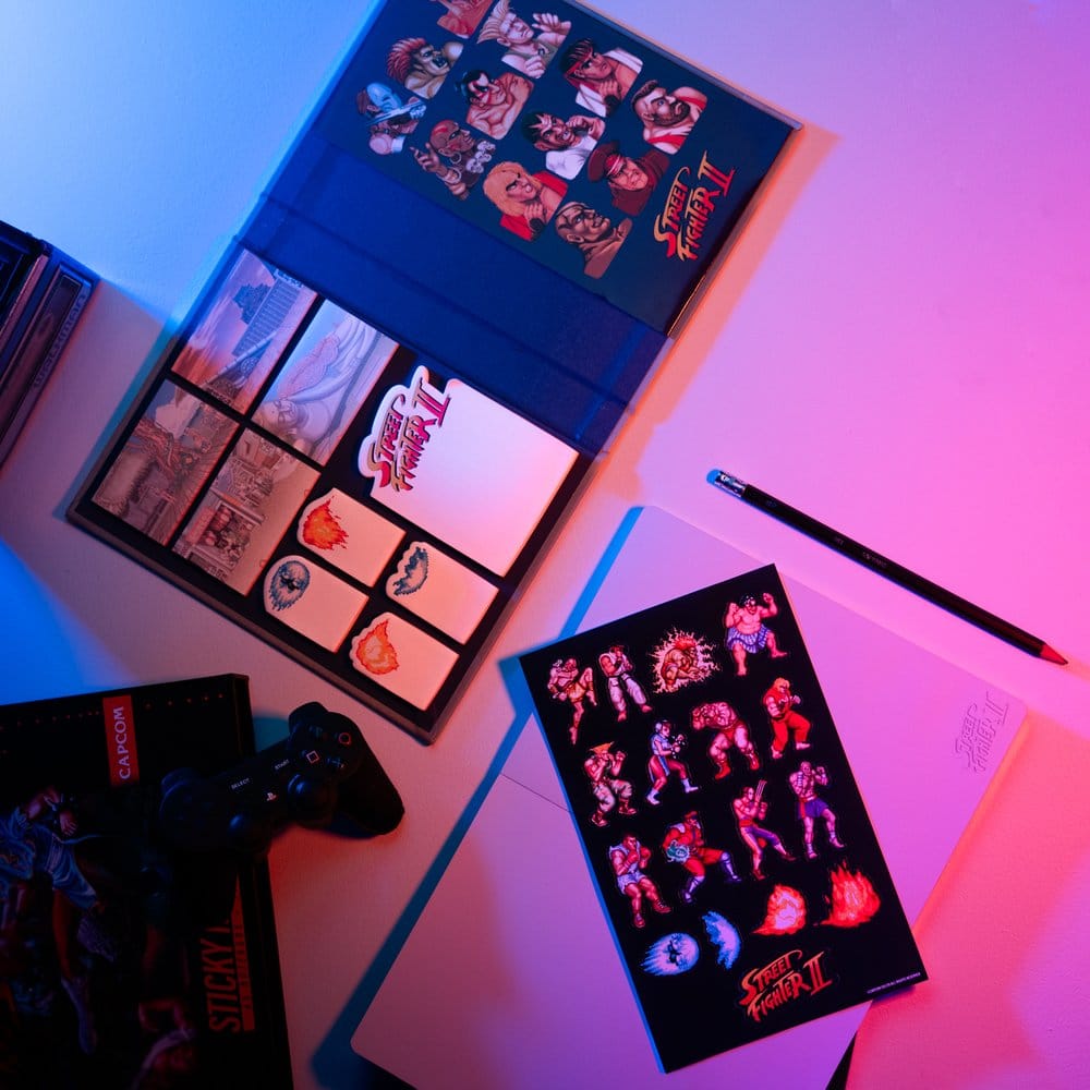 Street Fighter Premium notitieboek met sticky notes en omslag A5