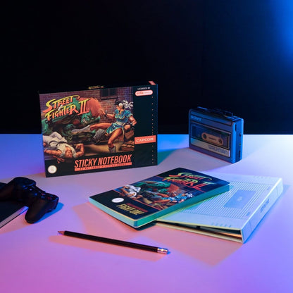 Street Fighter Premium notitieboek met sticky notes en omslag A5