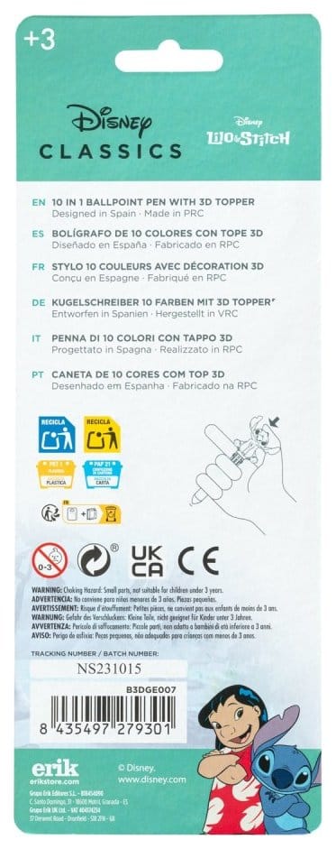 Disney veelkleurige 3D-pensteek