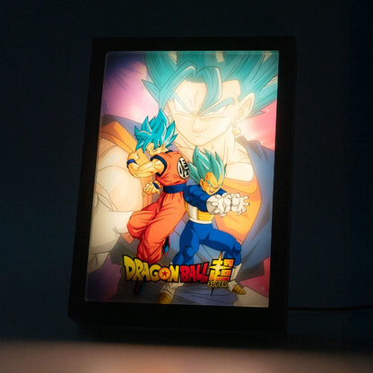 Dragon Ball super ingelijste LED-print