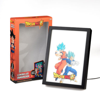 Dragon Ball super ingelijste LED-print