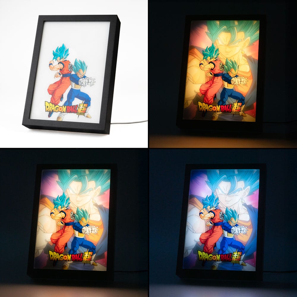 Dragon Ball super ingelijste LED-print