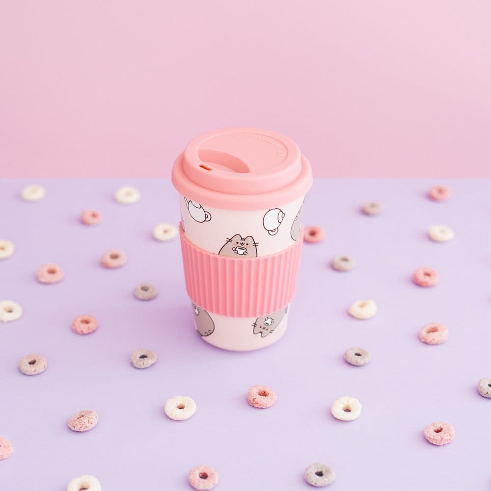 Pusheen keramische mok met deksel 400 ml