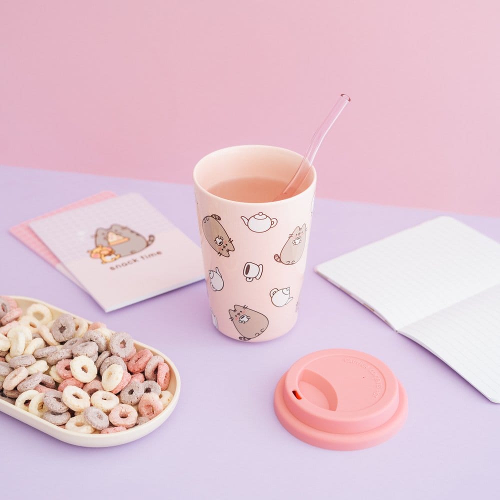 Pusheen keramische mok met deksel 400 ml