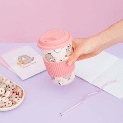 Pusheen keramische mok met deksel 400 ml