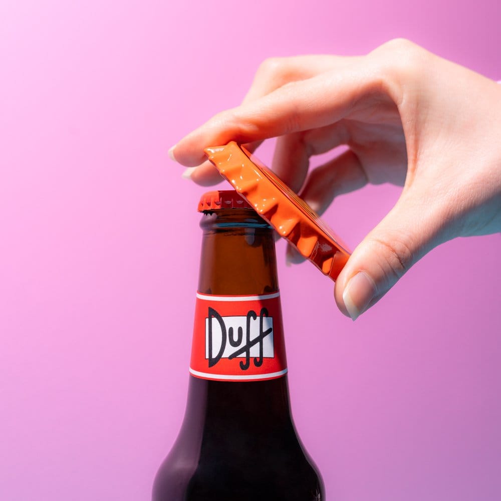The Simpsons Magneet met Flesopener Duff Beer 7 cm