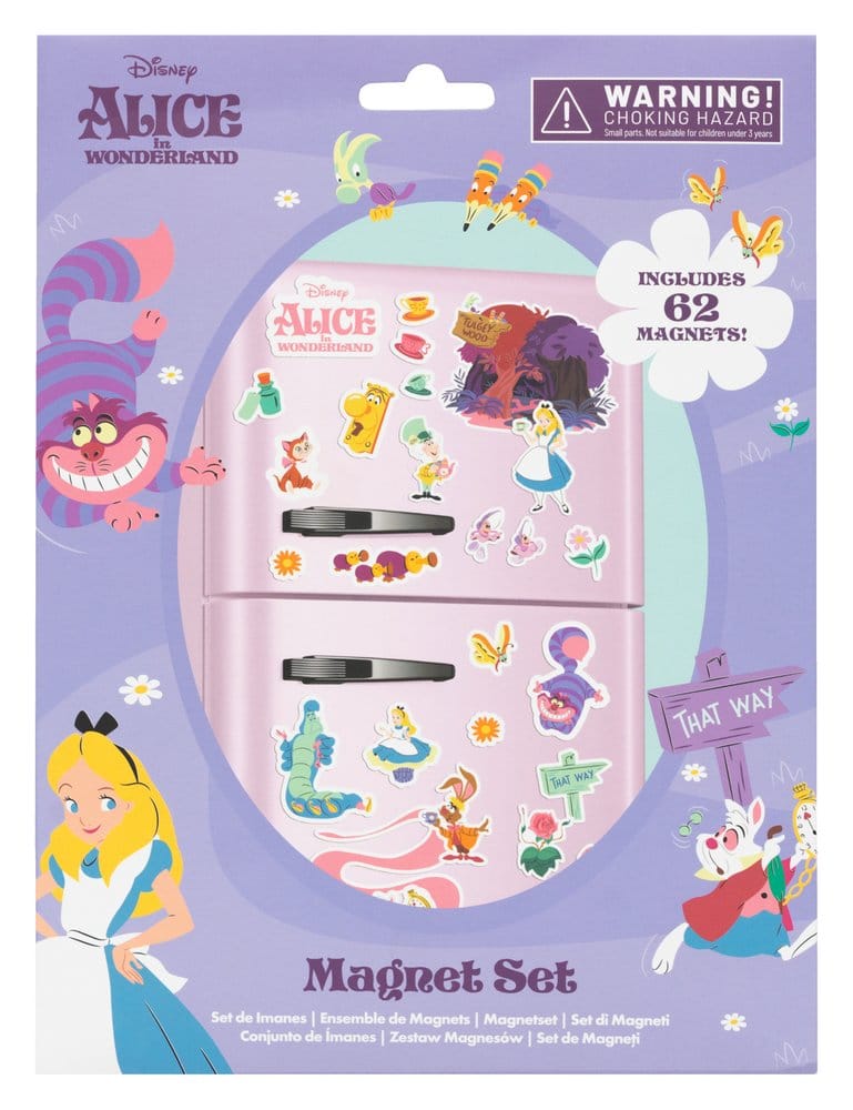 Disney Alice in Wonderland gestanste magneetset