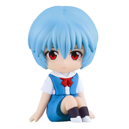 Herbouw van Evangelion Rubber Mascot Nendroid Plus Minifiguur Rei Ayanami 8 cm