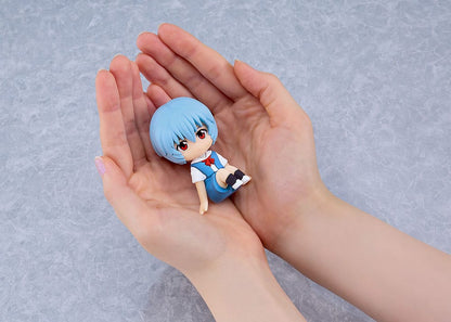 Herbouw van Evangelion Rubber Mascot Nendroid Plus Minifiguur Rei Ayanami 8 cm