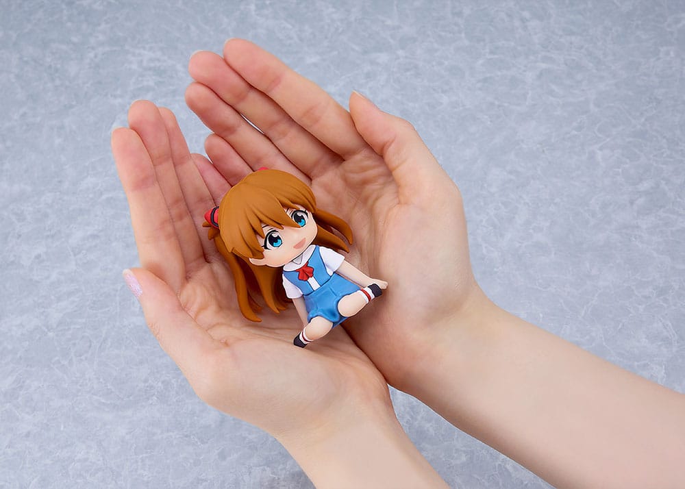 Herbouw van Evangelion Rubber Mascot Nendroid Plus Minifiguur Asuka Shikinami Langley 8 cm