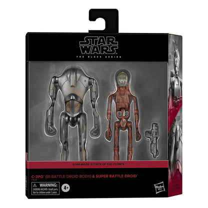 Star Wars Episode II Black Series Actie Figuur 2-pack C-3PO (B1 Battle Droid Body) & Super Battle Droid 15 cm