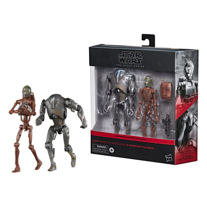 Star Wars Episode II Black Series Actie Figuur 2-pack C-3PO (B1 Battle Droid Body) & Super Battle Droid 15 cm