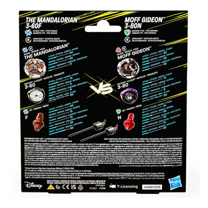 Beyblade X en Star Wars werken samen met The Mandalorian 3-60F versus Moff Gideon 3-80N