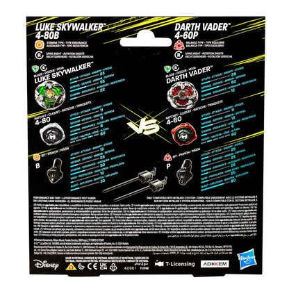 Beyblade X en Star Wars-samenwerking Luke Skywalker 4-80B versus Darth Vader 4-60B
