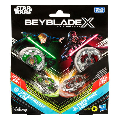 Beyblade X en Star Wars-samenwerking Luke Skywalker 4-80B versus Darth Vader 4-60B