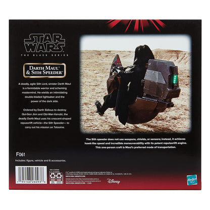Star Wars Episode I Black Series-voertuig met actiefiguur Darth Maul & Sith Speeder 25e verjaardag