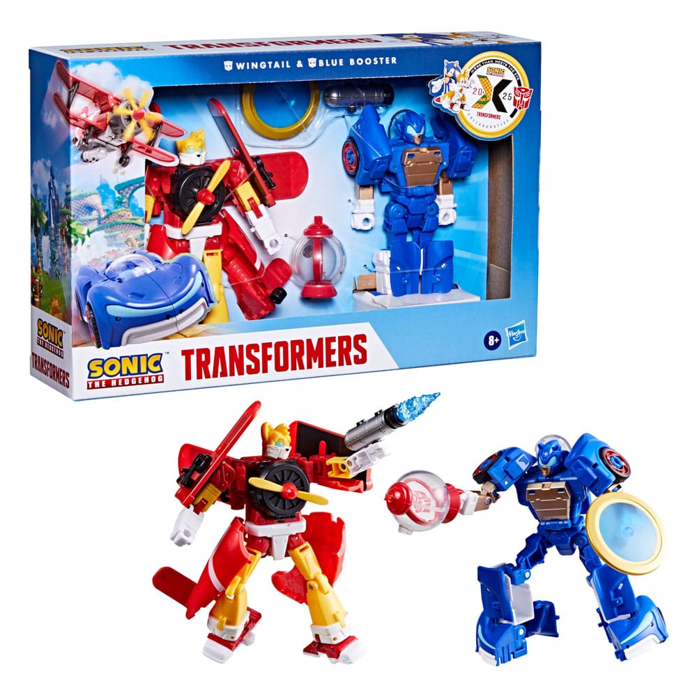 Sonic the Hedgehog X Transformers Action Figure Wingtail & Blue Booster 13 cm