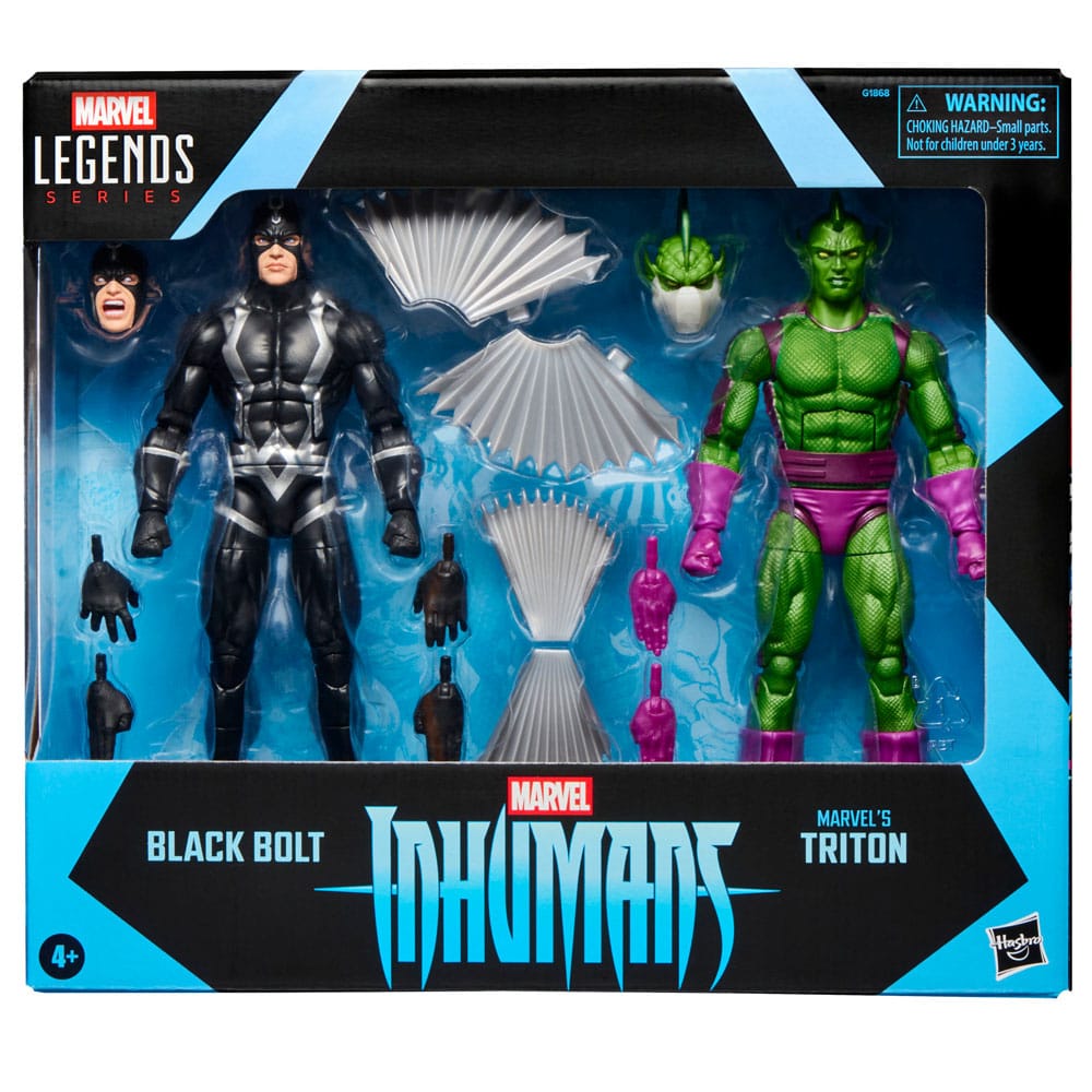 Inhumans Marvel Legends Actiefiguren 2-Pack Zwart Bolt & Marvel's Triton 15 cm