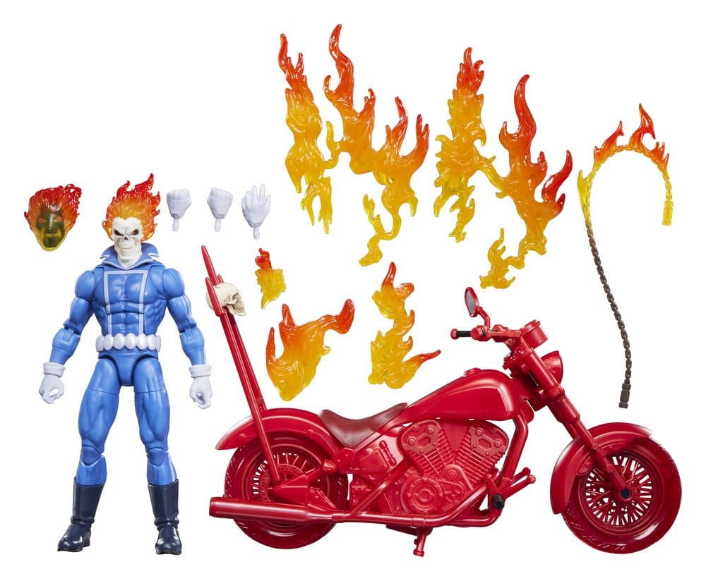 Ghost Rider Marvel Legends Actiefiguur Johnny Blaze met motorfiets 15 cm