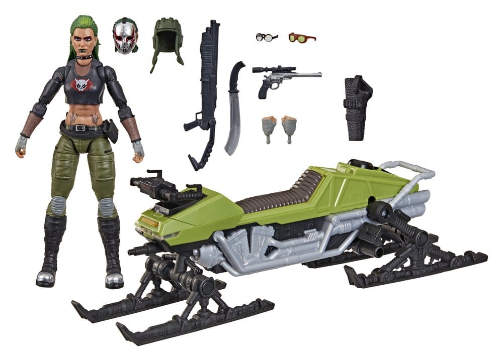 G.I. Joe Classified Series actiefiguur en voertuigset #194 Zanya en Dreadnok Chameleon (moerasskiër) 15 cm
