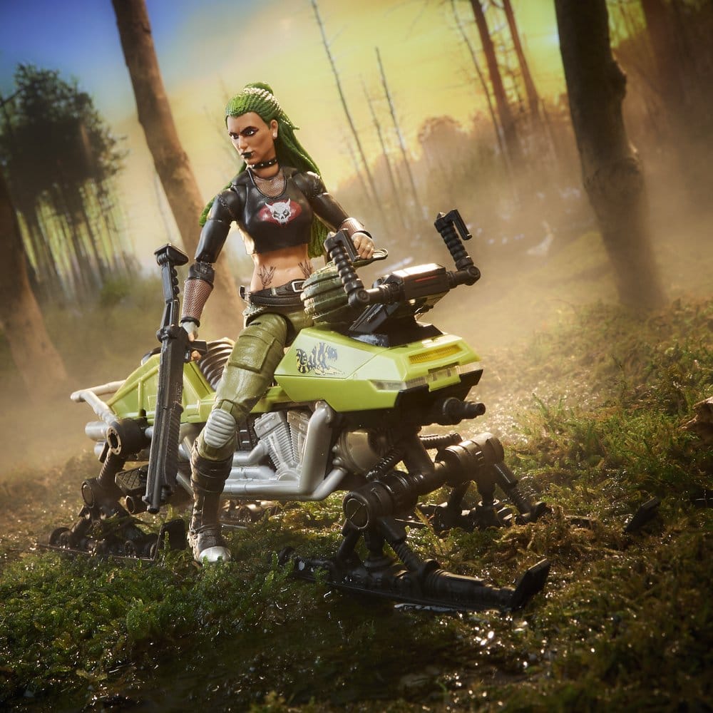 G.I. Joe Classified Series actiefiguur en voertuigset #194 Zanya en Dreadnok Chameleon (moerasskiër) 15 cm