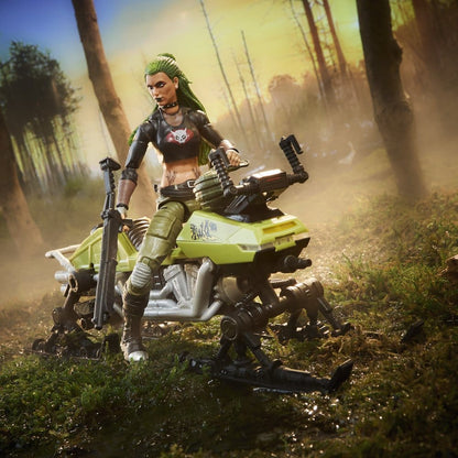 G.I. Joe Classified Series actiefiguur en voertuigset #194 Zanya en Dreadnok Chameleon (moerasskiër) 15 cm