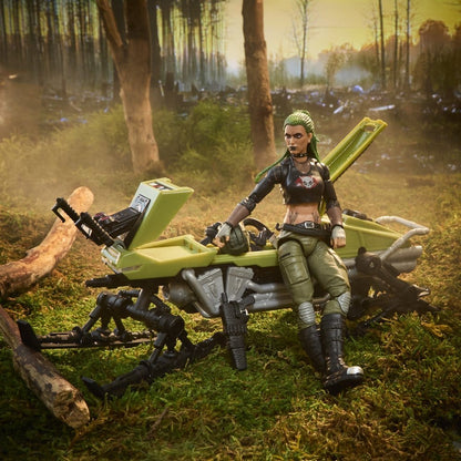 G.I. Joe Classified Series actiefiguur en voertuigset #194 Zanya en Dreadnok Chameleon (moerasskiër) 15 cm