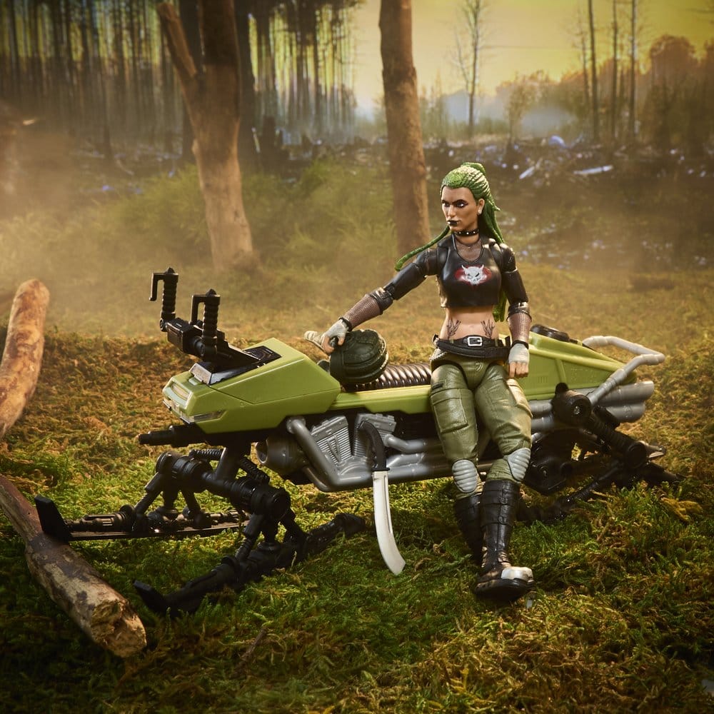 G.I. Joe Classified Series actiefiguur en voertuigset #194 Zanya en Dreadnok Chameleon (moerasskiër) 15 cm