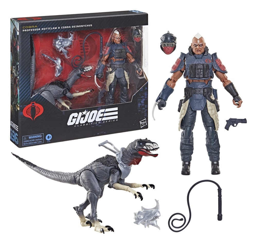 G.I. Joe Classified Series Actiefiguren, 2-pack #196 Professor Rottclaw & Cobra Deinonychus 15 cm