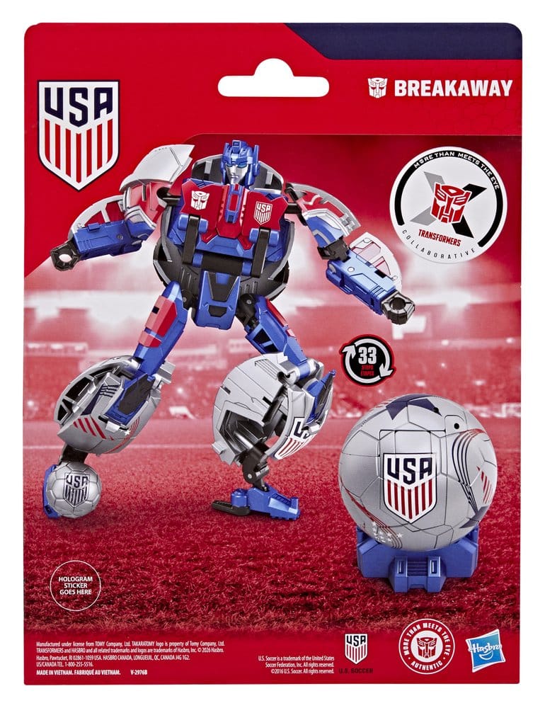 Transformers x US Soccer Federation-actiefiguur Breakaway 14 cm