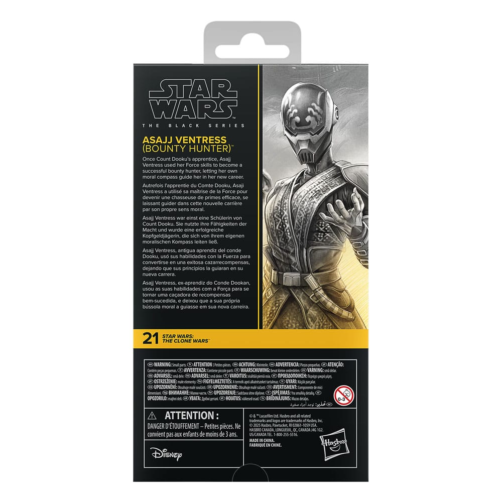 Star Wars: The Clone Wars Black Series actiefiguur Asajj Ventress (Bounty Hunter) 15 cm
