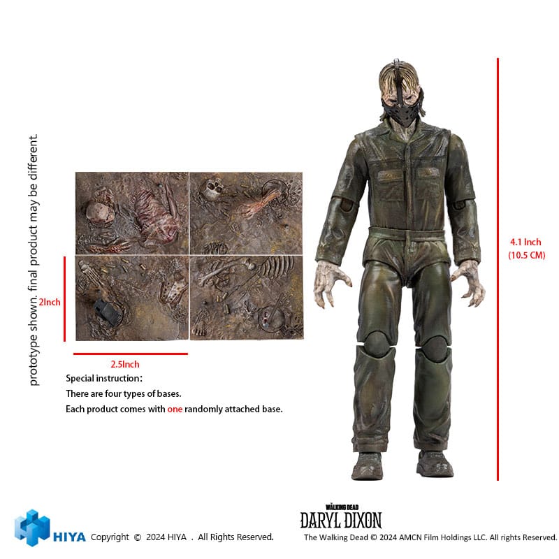 The Walking Dead Exquise Mini Action Figuur 1/18 Daryl Dixon Dark Eyes Walker 11 cm