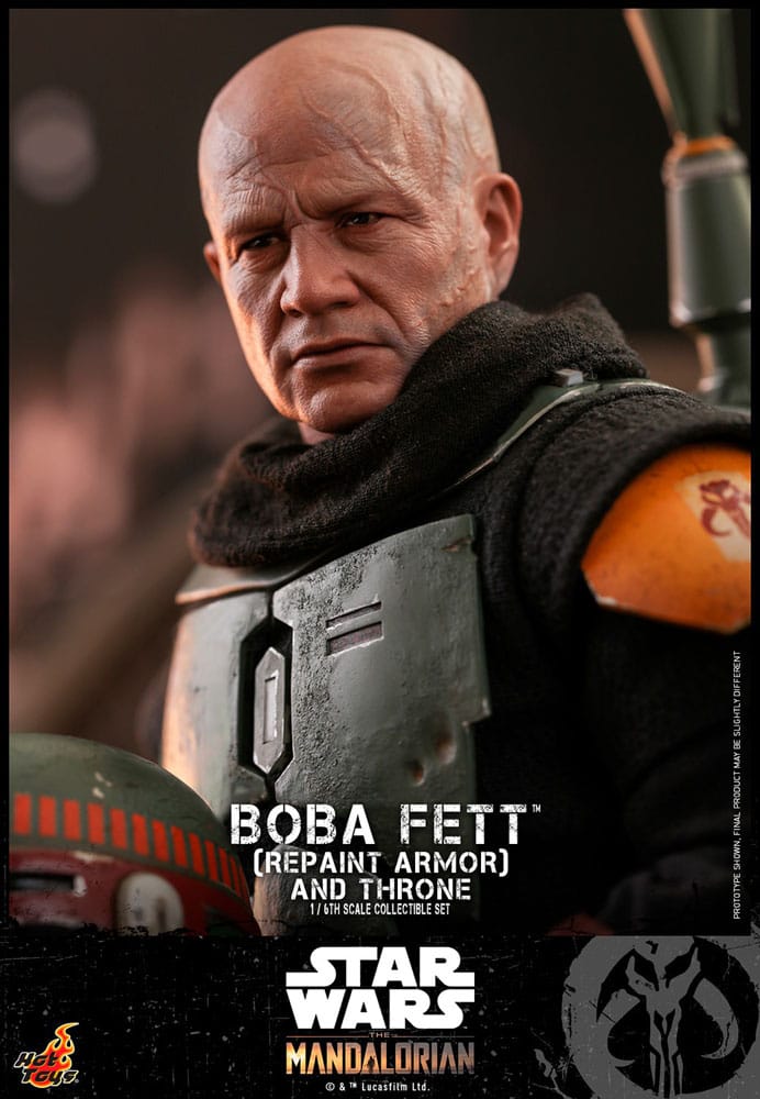 Star Wars: The Mandaloriaanse actie Figuur 1/6 Boba Fett Repaint Armor and Throne Special Edition 30 CM