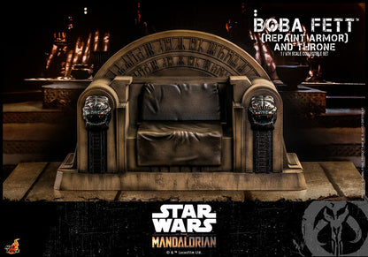 Star Wars: The Mandaloriaanse actie Figuur 1/6 Boba Fett Repaint Armor and Throne Special Edition 30 CM