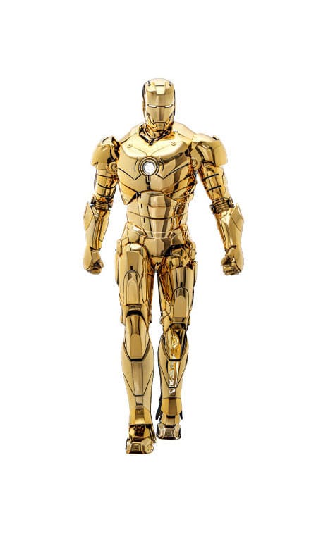 Iron Man Movie Masterpiece Diecast Action Figuur 1/6 Iron Man Mark III (Gold Color Version) Hot Toys Exclusive 33 CM