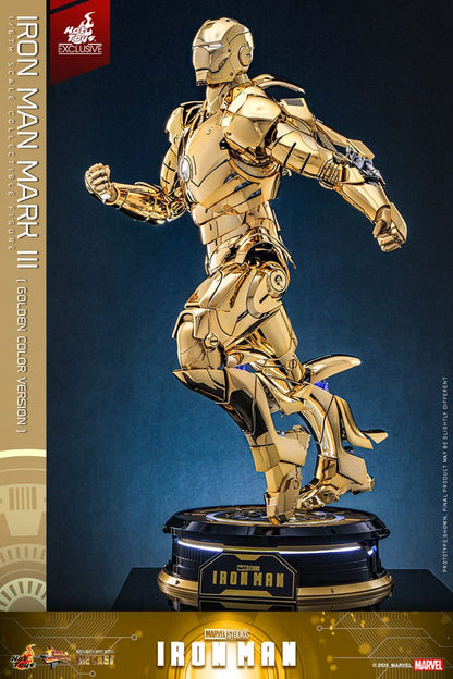 Iron Man Movie Masterpiece Diecast Action Figuur 1/6 Iron Man Mark III (Gold Color Version) Hot Toys Exclusive 33 CM