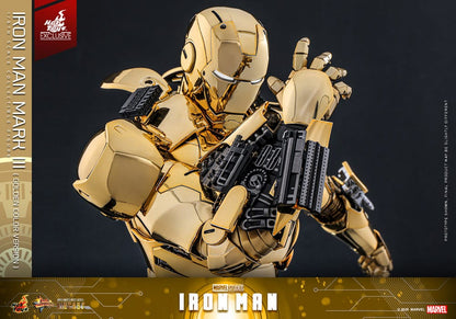 Iron Man Movie Masterpiece Diecast Action Figuur 1/6 Iron Man Mark III (Gold Color Version) Hot Toys Exclusive 33 CM